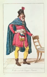 Costume civil pour un citoyen français, gravé par Vivant Dominique Denon